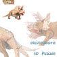 mierEdu 3D Puzzle Triceratops, einstellbar, Reise zurück in die Zeit der Dinosaurier mit unserem anpassbaren 3D Puzzle