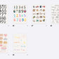 Ohne Versandkosten 400+Stickers Bundle, Sticker Buch für GoodNotes, Digital Planner Stickers, Notizzettel, Ziffer ,PNG, zugeschnittene Sticker