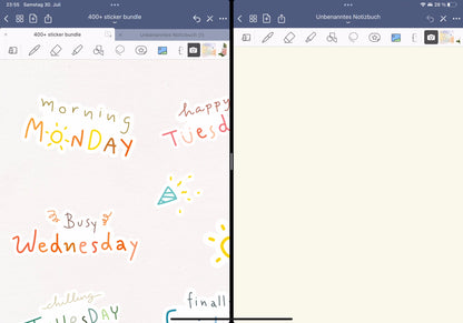 Ohne Versandkosten 400+Stickers Bundle, Sticker Buch für GoodNotes, Digital Planner Stickers, Notizzettel, Ziffer ,PNG, zugeschnittene Sticker