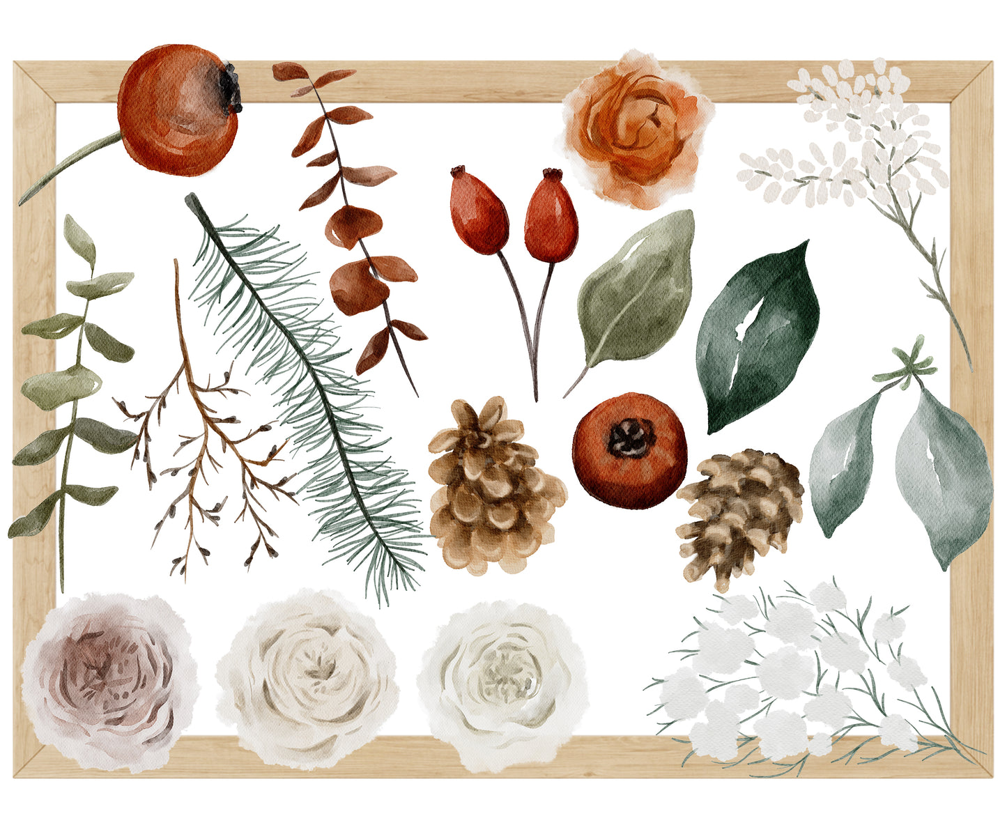 Digital Sticker,png, floral, Canva,Goodnotes Sticker,Winter 