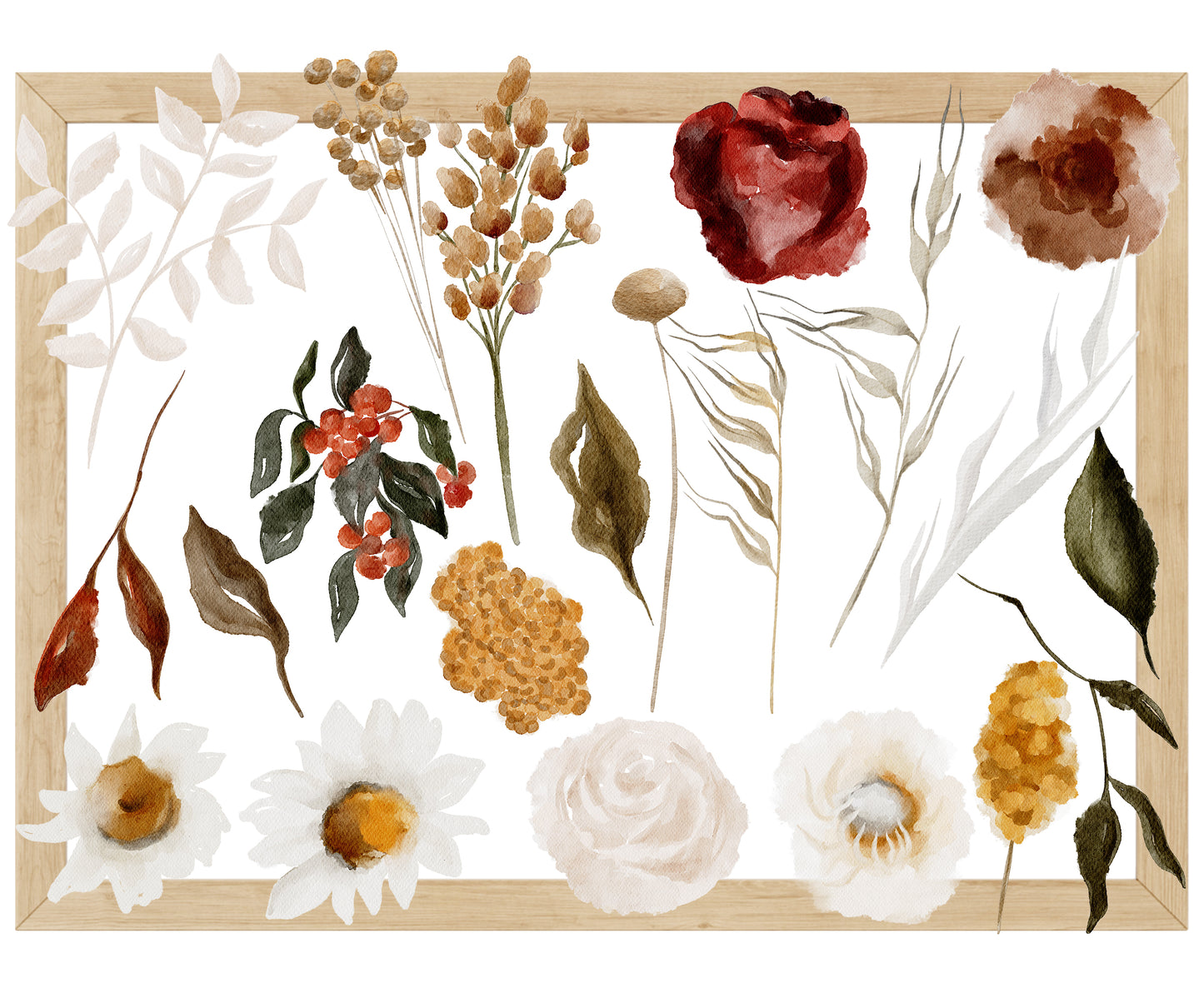 Digital Sticker,png, floral, Frühling, Canva,Goodnotes Sticker,Herbst