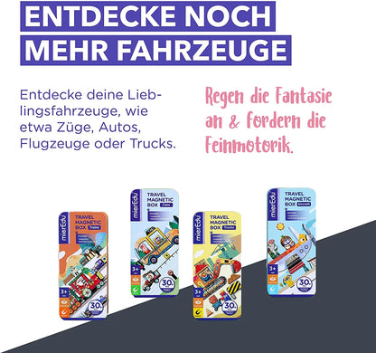 mierEdu Magnetspiel Box,Flugzeug,Fördert Motorik und Fantasie,Ideal für Zuhause und als Reisespiel für Kinder,Magnet Spielzeug