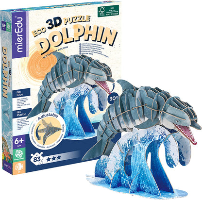 MierEdu Eco 3D Puzzle, der Delfin,einstellbar