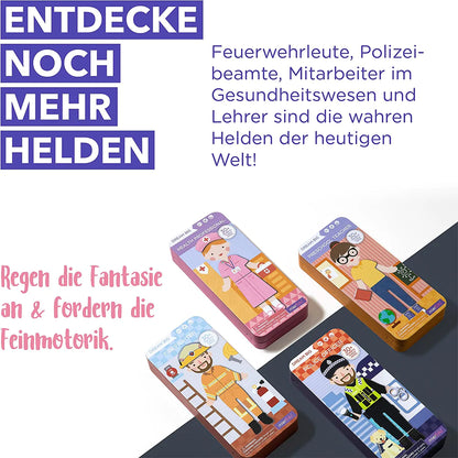 mierEdu Magnetspiel Box, Krankenschwester, Fördert Motorik und Fantasie,Ideal für Zuhause und als Reisespiel für Kinder, Magnet Spielzeug ab 3 Jahr