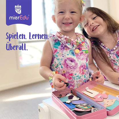 mierEdu Magnetspiel Box, Krankenschwester, Fördert Motorik und Fantasie,Ideal für Zuhause und als Reisespiel für Kinder, Magnet Spielzeug ab 3 Jahr