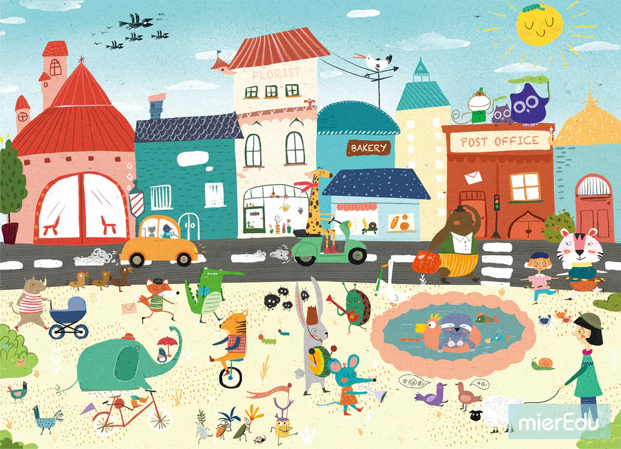 mierEdu Lernpuzzle Level 5, Storytelling Reise, fördert Motorik und selbstständiges Spielen, Klassisches Kinder, Puzzle für Zuhause ,Mit 3 Puzzle Boxen, ab 4 Jahre