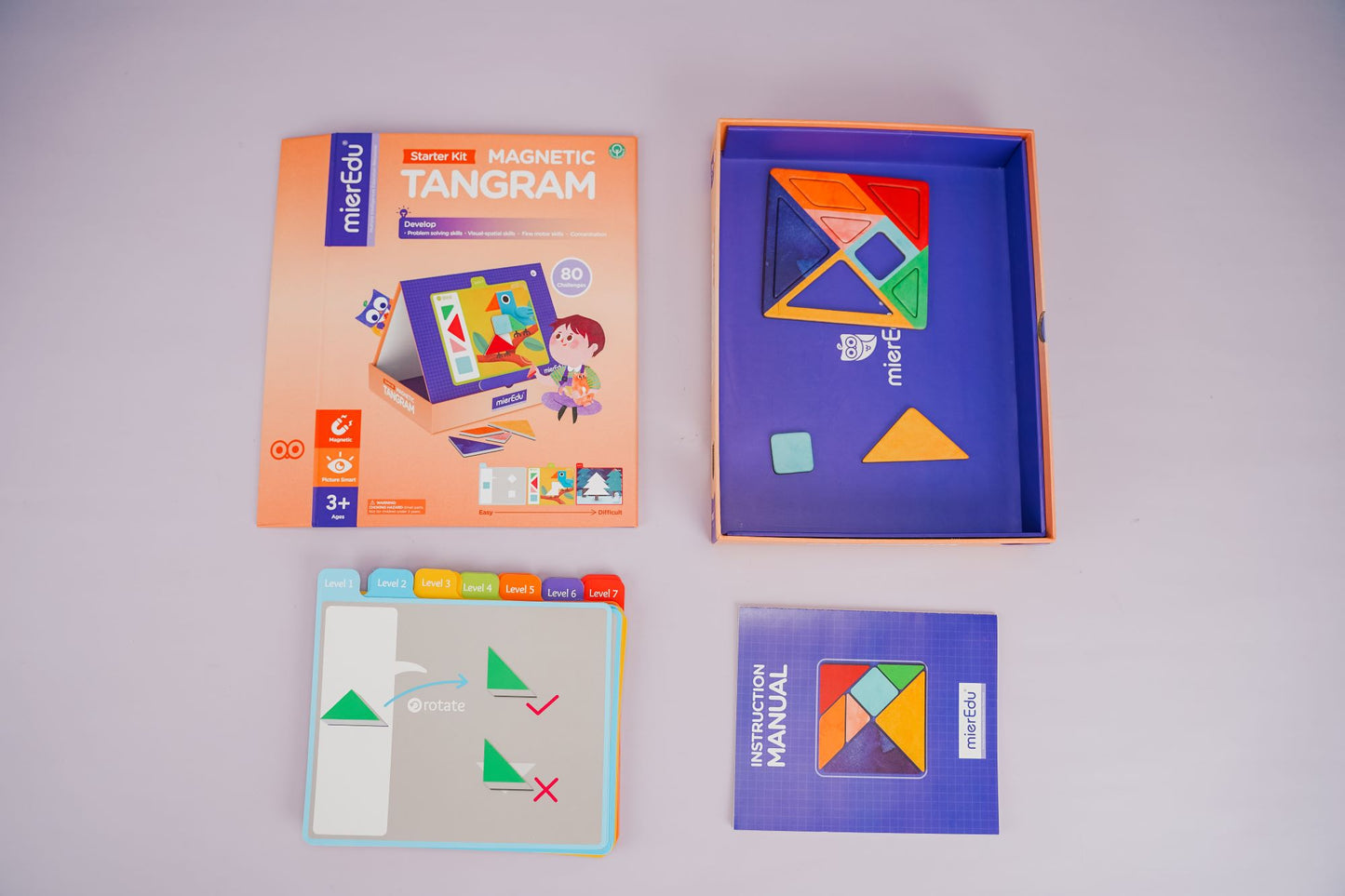 mierEdu Magnetische Reise Tangram Puzzles Buch-Starter Kit Single Version