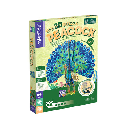 Eco 3D Puzzle, der Pfau, einstellbar