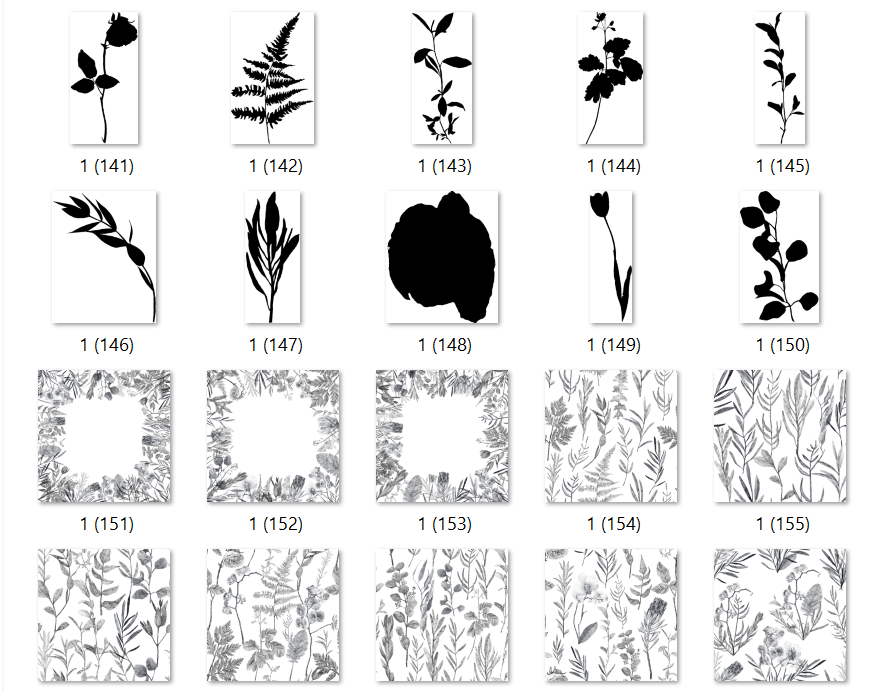 Ohne Versandkosten 160 Vektor Sticker, Goodnotes Sticker,Patterns, Frames,zugeschnittene PNG-Datei, für personalisierte Einladungskarte, Bleistiftstil