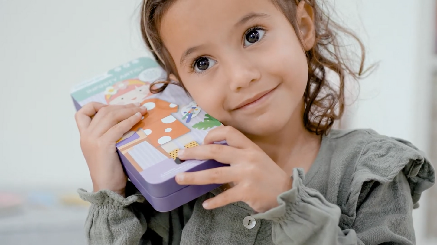 mierEdu Magnetspiel Box, künstlerin, Fördert Motorik und Fantasie,Ideal für Zuhause und als Reisespiel für Kinder,Magnet Spielzeug